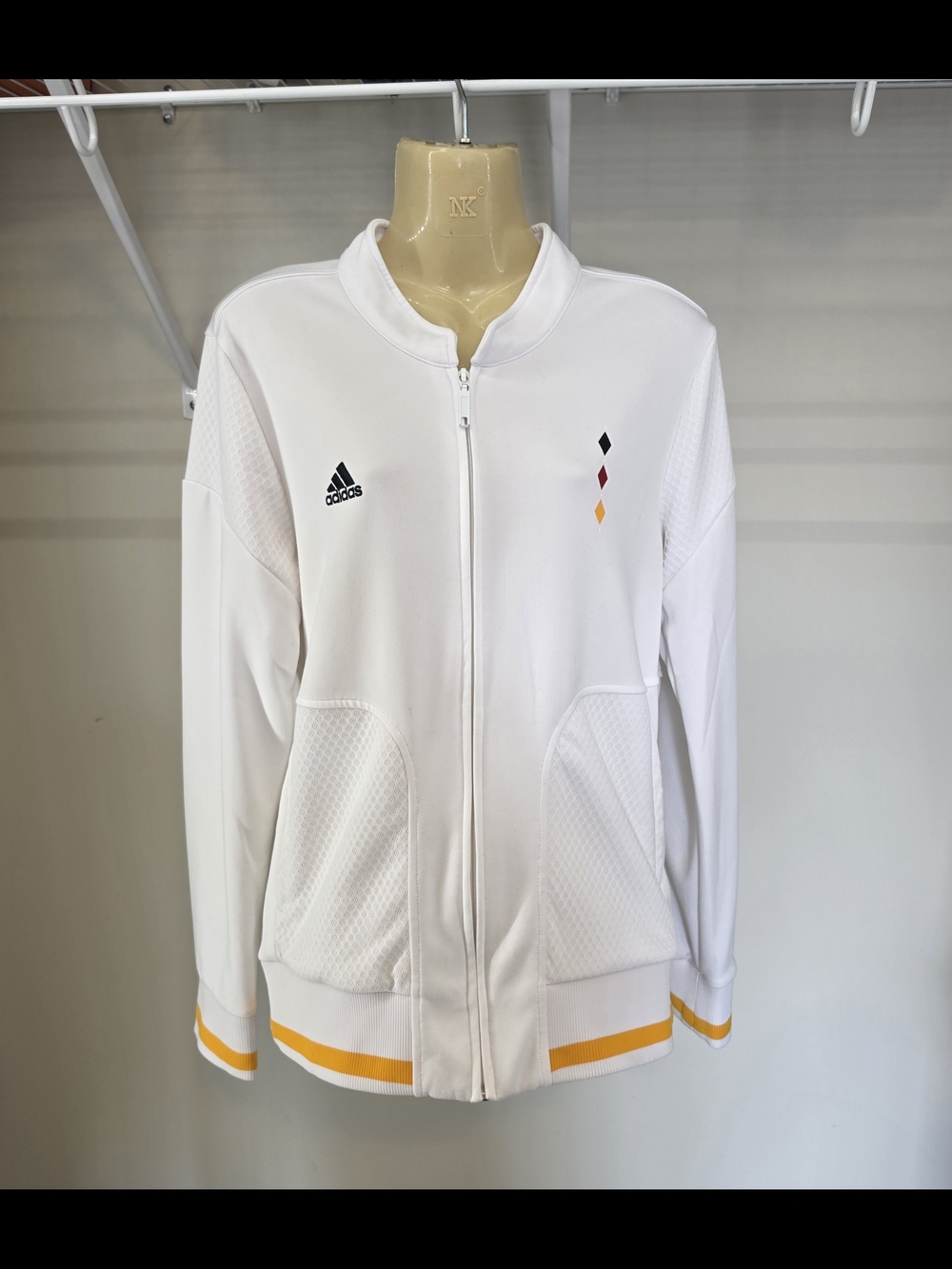 ADIDAS FIFA WORLD CUP 2010 GERMANY SOCCER TRACK JACKET FULL ZIP WHITE SIZE L